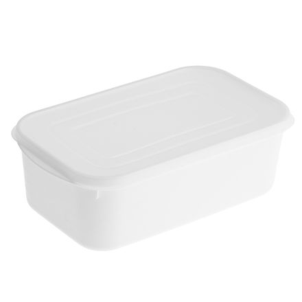 Контейнер для заморозки продуктов пластмассовый "Морозко" 1,6л, 22х13х8см, полипропилен, с крышкой п/э, белый (Китай)